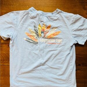 Southern Tide Kids Blue Surfboard Graphic Tee